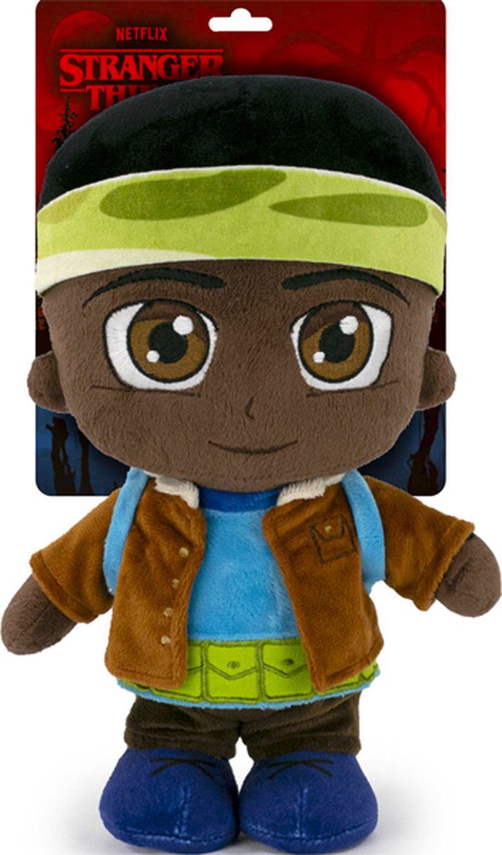 Lucas Sinclair - Stranger Things Pluche Knuffel 30 cm {Netflix Plush Toy | Stranger-Things Speelgoed knuffeldier knuffelpop voor kinderen jongens meisjes | Knuffel en Speel met Demogorgon, Dustin, Will, Lucas, Mike, Eleven}